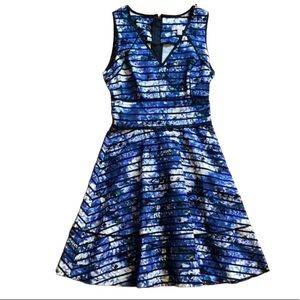 Banana Republic blue floral and stripe dress, size 0